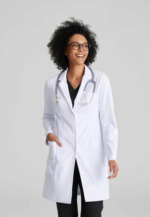 Women's Barco Grace 3 Pocket 35 Inch 3 Button Lab Coat